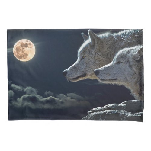 Wolves Couple Design  Custom Single Pillowcase