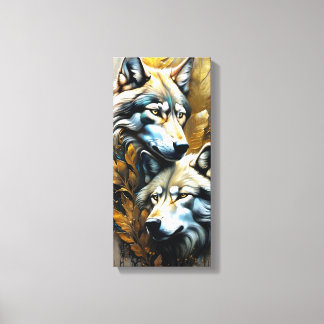 Wolves family canvas print