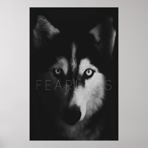 Wolves Fearless Printable Wall Art Poster