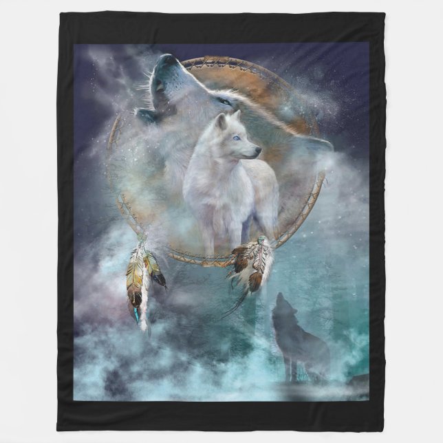 Wolves Fleece Blanket (Front)