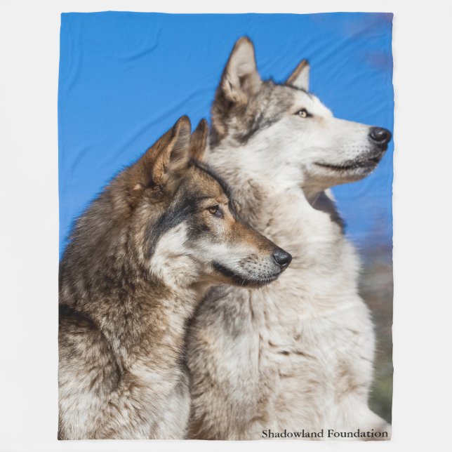 Wolves Fleece Blanket (Front)