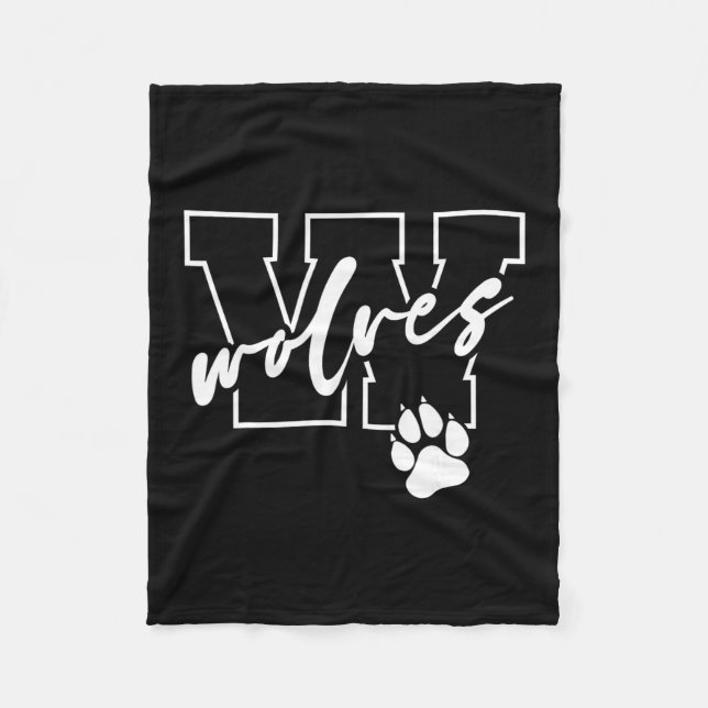Wolves  fleece blanket (Front)