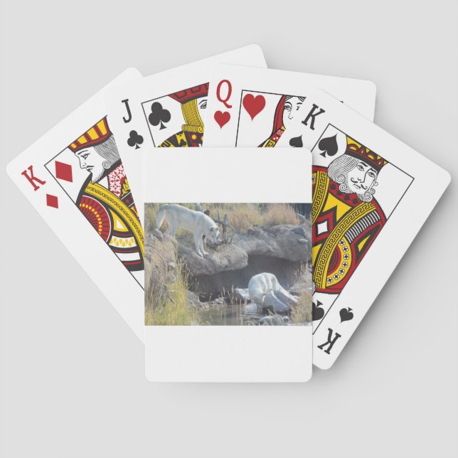 Wolves Forest Nature Country Peace Love Animal Poker Cards (Back)