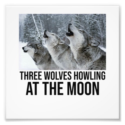 Wolves Howling 2 Photo Print