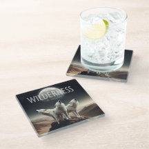 Wolves Howling at Full Moon Wilderness is Calling