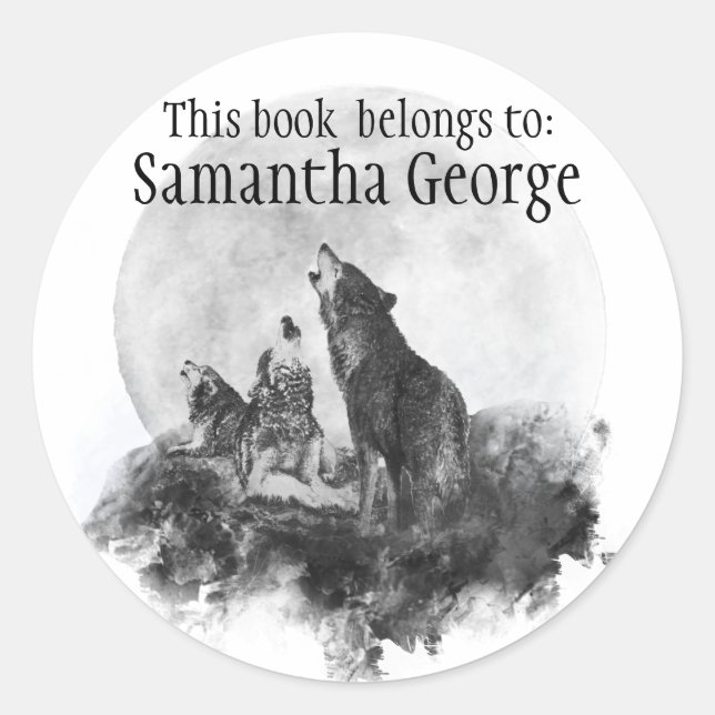 Wolves Howling Moon,This book belongs Bookplate (Front)