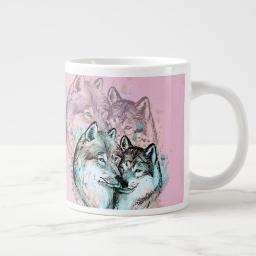 Wolves in Love Giant Coffee Mug