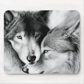 Wolves In Love Mousepad by Godsblossom at Zazzle