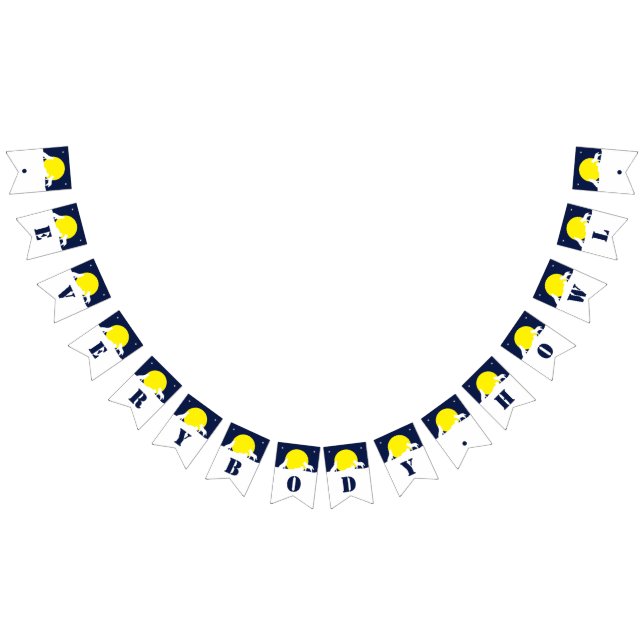 Wolves in Moonlight, Everybody Howl! Bunting Bunting Flags (All)
