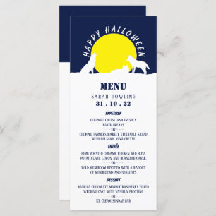 Wolves in Moonlight, Happy Halloween Menu