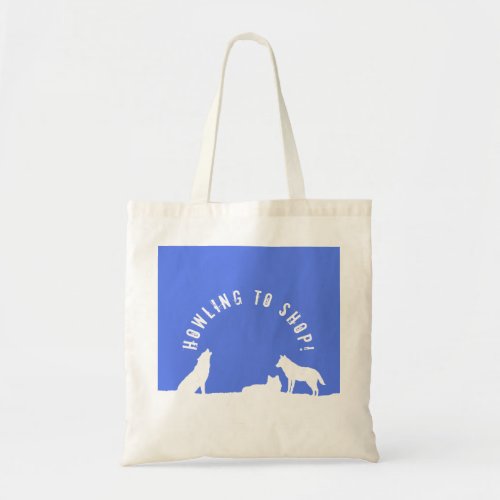 Wolves in Snow Howling to Shop Tote Bag