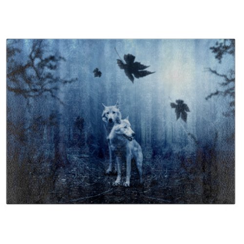 Wolves in the Forest at Dawn Cutting Board