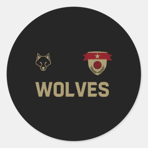 Wolves Jersey Classic Round Sticker