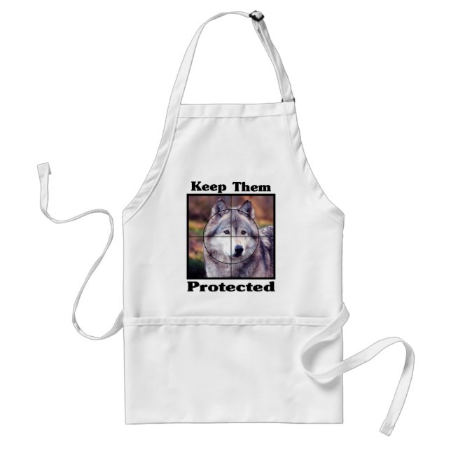 Wolves-Keep them Protected Adult Apron (Front)