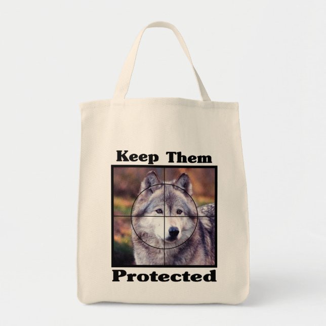 Wolves-Keep them Protected Tote Bag (Front)