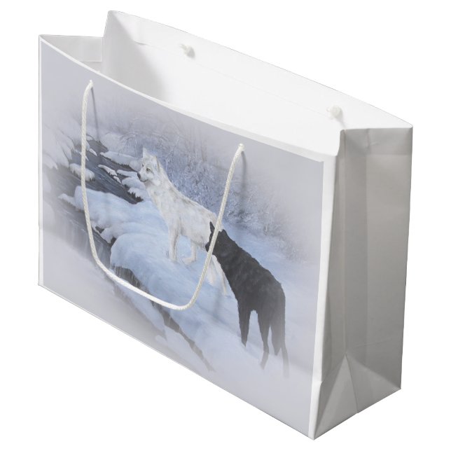 Wolves Large Gift Bag (Front Angled)