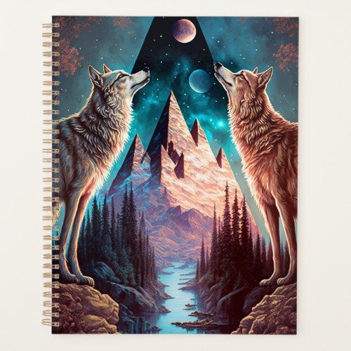 Wolves Mountain Visionary Fantasy Art Planner