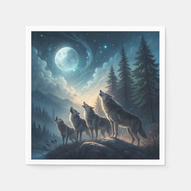 Wolves Napkins (Front)