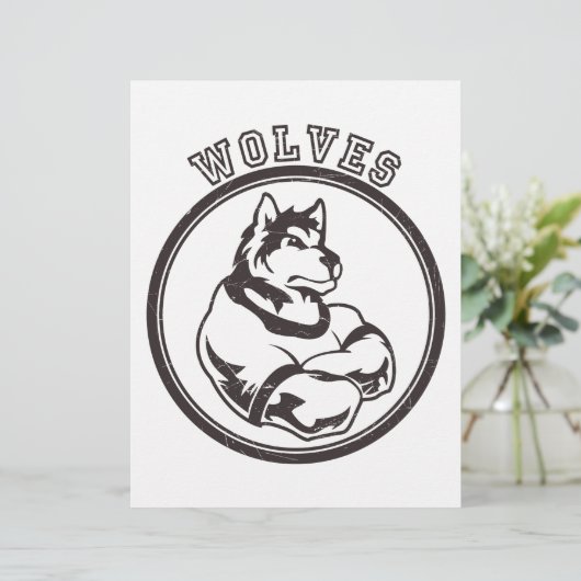 Wolves or Wolf Mascot (Standing Front)