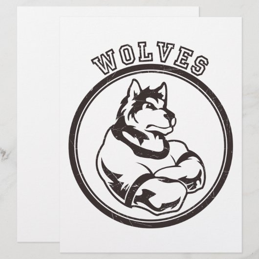 Wolves or Wolf Mascot (Front/Back)