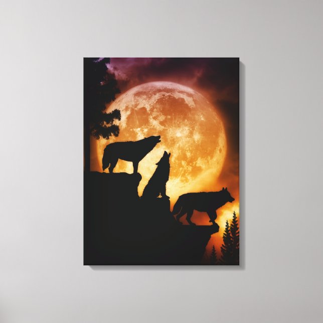 Wolves Peak Wrapped Canvas Print (Front)