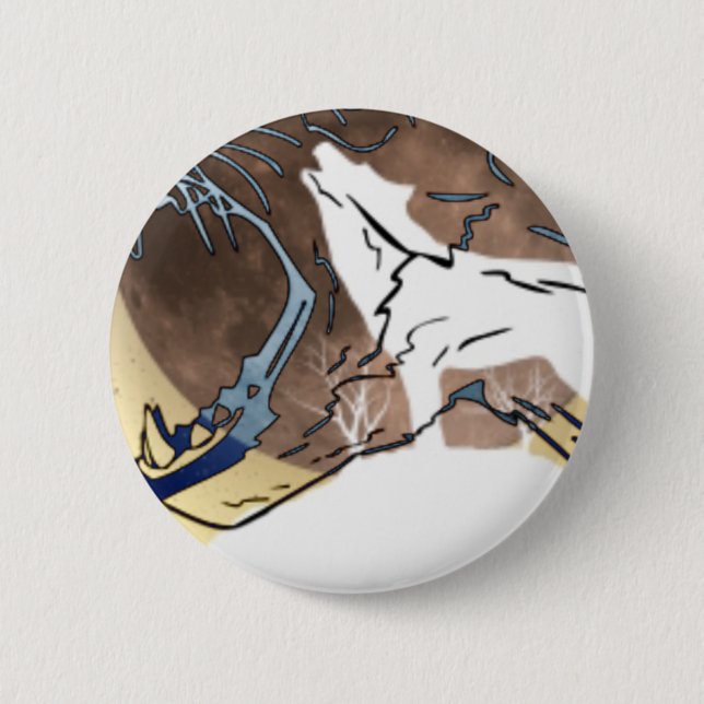 wolves pinback button (Front)