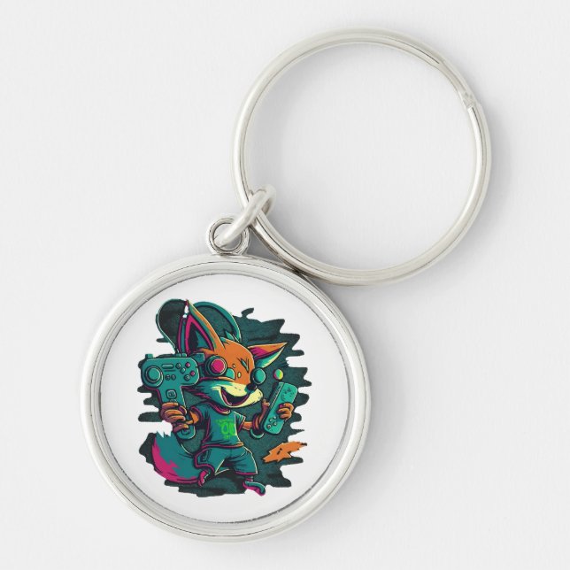 Wolves play games keychain (Front)