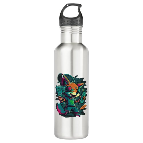 Wolves play games stainless steel water bottle