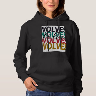 Wolves Teacher School Sports Fan Team Spirit Bleac Hoodie