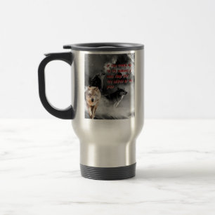 wolves travel mug