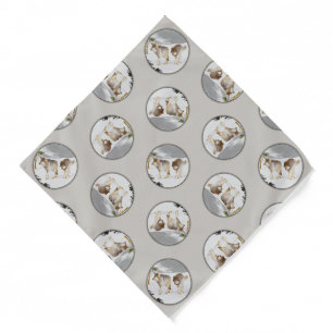 Wolves Winter Snow Painting Original Wildlife Art Bandana