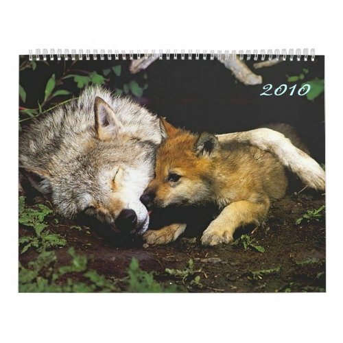 Wolves with pups 2010 Calendar