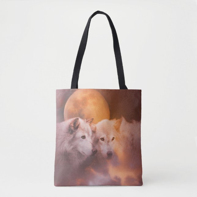 Wolves Wolf Soulmate  Tote Bag (Front)