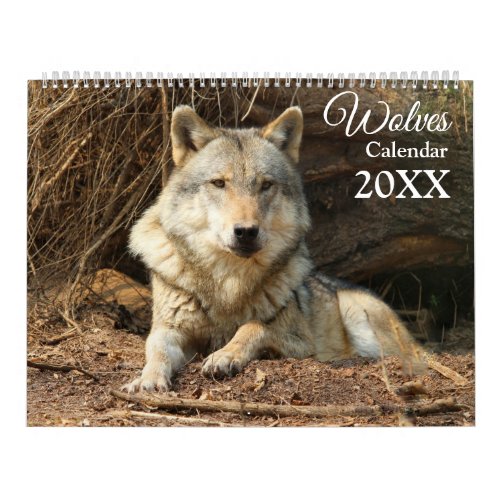 Wolves Wolf Themed Wall Calendar 2025