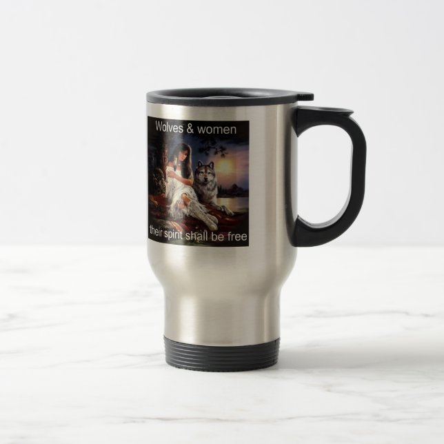 wolveswomenspirit travel mug (Right)