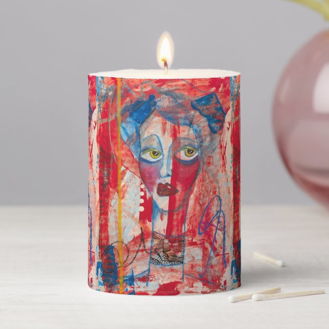 "Woman (104)" Pillar Candle (In Situ)