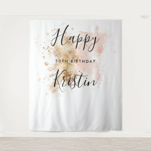 Woman 50th Birthday Photo Booth Backdrop