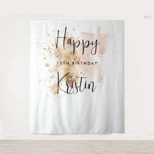 Woman 70th Birthday Photo Booth Backdrop