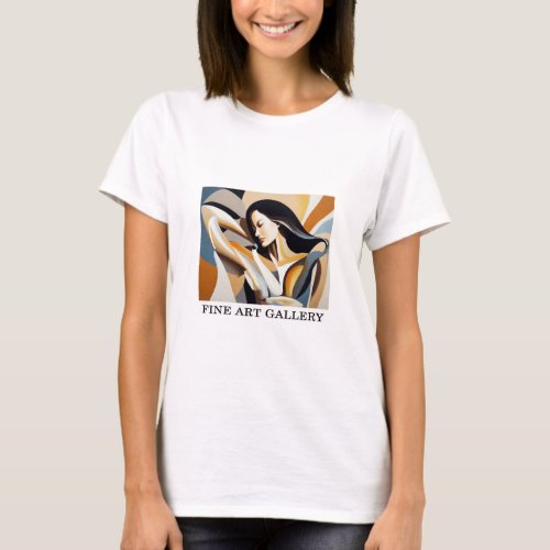 Woman Abstract Painting Fine Art 17   T_Shirt