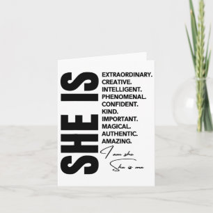 Woman Affirmation Juneteenth Freedom Day Black His Card