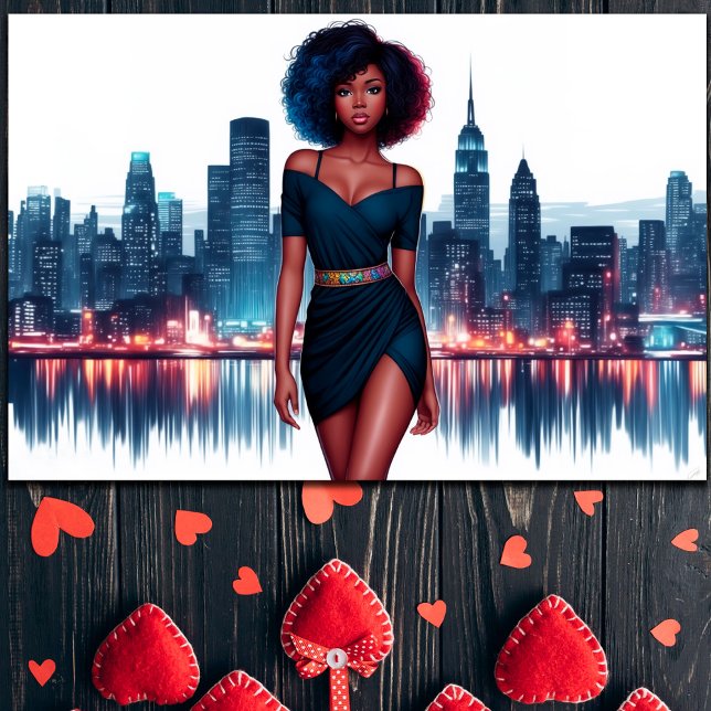 Woman African American city elegant lady dress  Poster (Creator Uploaded)