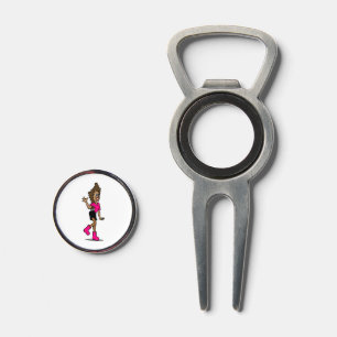 Woman African Girl  Divot Tool