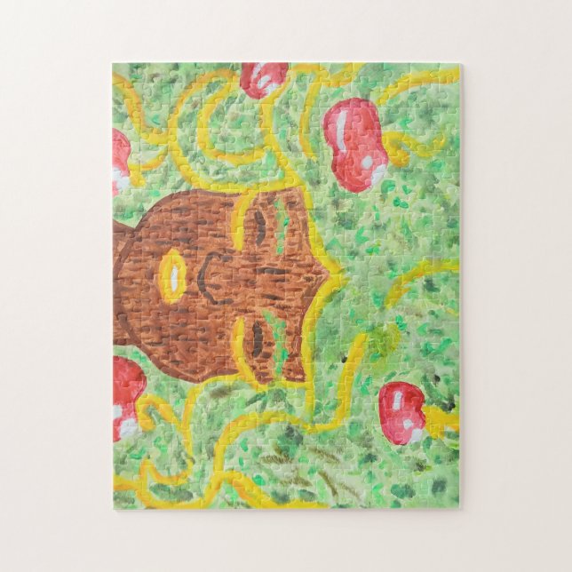Woman an apple tree with golden curls  jigsaw puzzle (Vertical)