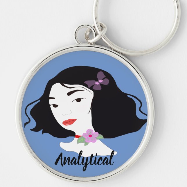 Woman analytical keychain (Front)