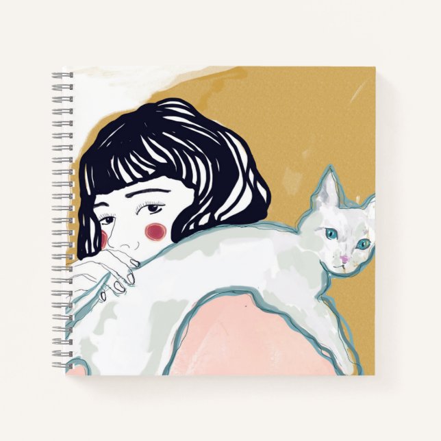 Woman and Cat Notebook (Front)
