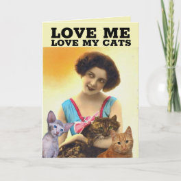 WOMAN AND CATS (CAT MOM) BIRTHDAY CARDS