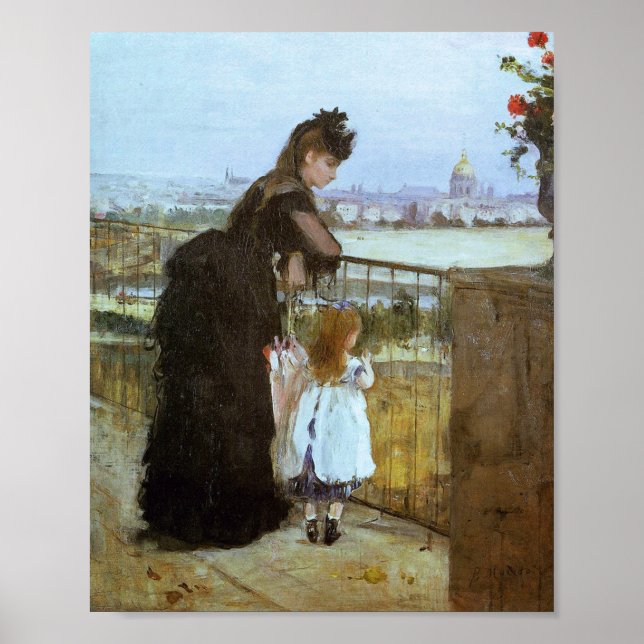 Woman and Child on a Balcony (Morisot 1872) Poster (Front)
