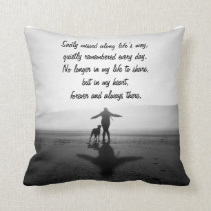 Woman and Dog - The Only Ones in the World Throw Pillow