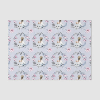Woman and Flowers Tissue Paper