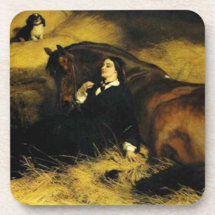 Woman and Horse Beverage Coaster